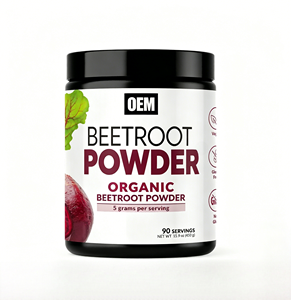 Polvo de Remolacha Orgánica OEM ODM, 5g por Porción, 90 Porciones, Sin GMO, Sin Gluten, GMP, Halal, para Marca Privada, 450g - Product Image 1
