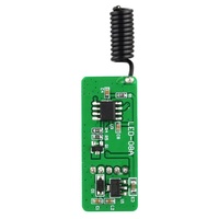 KONST RF 433MHz 315MHz Commutateur de télécommande 4 boutons Petit contrôleur LED pour DC3.5V-12V de porte de garage Portée de 100m Code roulant