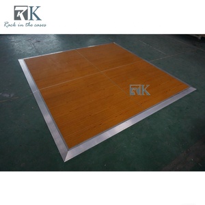 Piso de Baile con Diseño de Madera, Borde de Aluminio, Plataforma Moderna para Bodas - Product Image 6