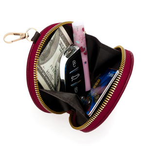 Phổ Biến Phụ Nữ Vòng Ví Nhỏ PU Da Chủ Thẻ Túi Dây Kéo Đồng Xu Ví Cô Gái Tiền Túi Với Chuỗi - Product Image 3