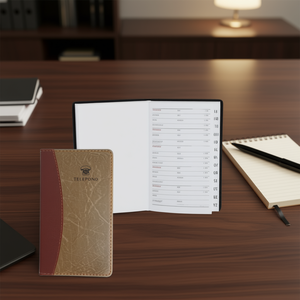 Agenda Telefonica con Copertina in Pelle Formato A5, Libro degli Indirizzi con Indice Alfabetico per Uso Ufficio - Product Image 2