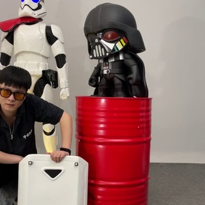 รูปปั้นทหารสามตัวทำจากไฟเบอร์กลาสสีขาวขนาดใหญ่รูปปั้นดาวสงครามสตอร์มทรูปเปอร์ - Product Image 2