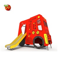 Toboggan extérieur vibrant personnalisé en forme de camion de pompiers pour aire de jeux, équipement de maisonnette pour enfants, idéal pour les parcs d'attractions - Fabrication chinoise