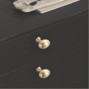 Serie Moderna de Tiradores Ovalados de Aleación de Zinc con un Solo Orificio, Tipo Huevo de Paloma, para Gabinetes, Cómodas y Cajones de Cocina, Dormitorio, Baño y Hotel - Product Image 2