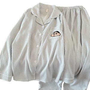 <span class=keywords><strong>Pyjama</strong></span> en coton 100% pour <span class=keywords><strong>homme</strong></span>, motif <span class=keywords><strong>ours</strong></span> mignon, automne et hiver, cardigan épais et chaud, ensemble de vêtements de maison - Product Image 1