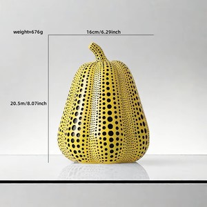 Escultura Moderna de Puntos de Polka Dot Kangning, Adornos de Calabaza con Puntos para Halloween, Acción de Gracias, Bodas, Decoración de Sala de Estar, Diseño Avanzado - Product Image 3