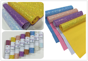 Many Colors Eco-Friendly PU <strong>Leather</strong> with Chunky Glitter <strong>for</strong> Bags Shoes Upholstery &amp; Curtain <strong>DIY</strong> Decor Hairbow Accessories - Product Image 3