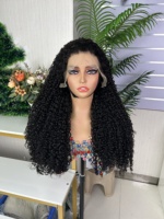 Peluca rizada pixie 13*4 sdd de cabello humano 100% natural de alta densidad