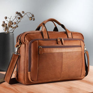 Porte-Documents en <span class=keywords><strong>Cuir</strong></span> Grande Capacité avec Logo Personnalisé pour Hommes, <span class=keywords><strong>Sacoche</strong></span> <span class=keywords><strong>Ordinateur</strong></span> <span class=keywords><strong>17</strong></span> <span class=keywords><strong>Pouces</strong></span>, Sac à Main pour Hommes - Product Image 4