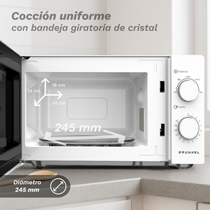 Grunkel Microwave Oven 20L 700W With 5 Power Levels For <b>Kitchen</b> Use - Product Image 3