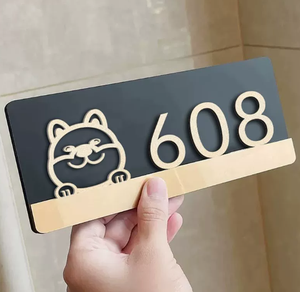 Insegna Direzionale 3D Personalizzata in Acciaio Inox <span class=keywords><strong>per</strong></span> Lobby, Segnaletica <span class=keywords><strong>per</strong></span> Porte con Numeri, Alimentazione CA con Trasformatore e Telecomando - Product Image 6