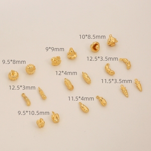 จี้ทอง 18K ชุบทองเหลือง สไตล์ชนบท รูปถั่วลิสง มะเขือยาว ฟักทอง จี้ผักสำหรับทำเครื่องประดับ - Product Image 4