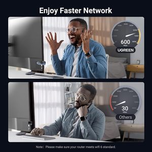 อะแดปเตอร์ไวไฟ UGREEN Mini สำหรับคอมพิวเตอร์ตั้งโต๊ะ รุ่น AX900 อะแดปเตอร์ USB <span class=keywords><strong>WiFi</strong></span> 6 รองรับ 5GHz/2.4GHz ดองเกิลไวไฟแบบดูอัลแบนด์ พร้อมไดรเวอร์ในตัวสำหรับ <span class=keywords><strong>Windows</strong></span> <span class=keywords><strong>10</strong></span>/11 - Product Image 5