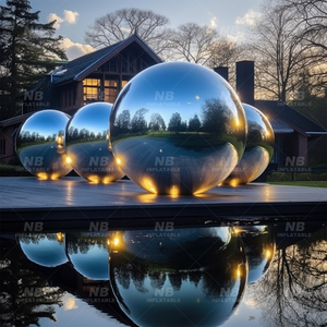 Fast Shipping Inflatable Metallic Ball Decorative Mirror <b>Balloons</b> Big Shiny Balls <b>Customized</b> Event Decoration PVC Floating - Product Image 1