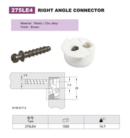 275LE2 connecteur à angle droit de quincaillerie de meubles