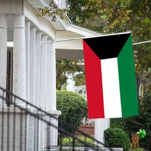 3x5Ft Kuwait <b>Flag</b> Polyester With Two Brass Grommets Single Layer Wall Hanging Outdoor and Indoor Decor - Product Image 4