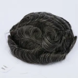 LUFA43 0406 thin skin 1B10 toupee ready to ship and men toupee vendors and men hair toupee 100 human