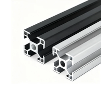 Rail en aluminium 30x30mm, rainure en T, extrusion 3030, norme européenne, rail anodisé, pour imprimante 3D DIY et machine CNC, noir