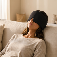 Bandeau de gel réutilisable, non parfumé, flexible, double couche, pour soulager les migraines, les maux de tête et les yeux gonflés