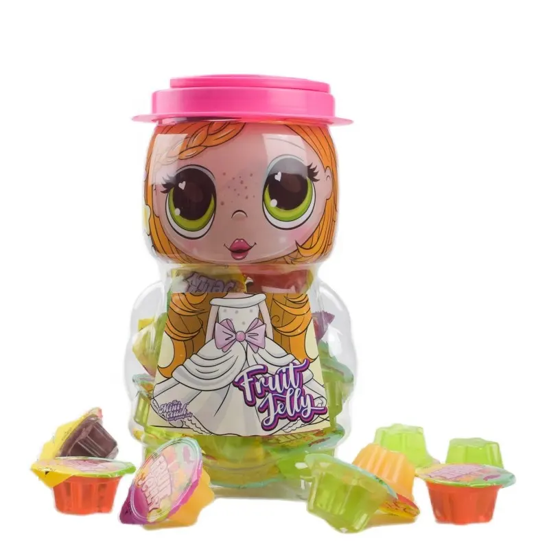 Prenses için OEM Mini meyve jölesi oyuncak kavanoz kız şekerleme şeker