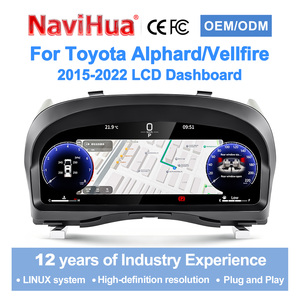 NaviHua สำหรับ Toyota Alphard Vellfire ปี 2015-2022 อัพเกรดรถยนต์ ระบบ Linux Carplay มาตรวัดความเร็วอัตโนมัติ จอ LCD แดชบอร์ด ดิจิตอลคลัสเตอร์ - Product Image 1