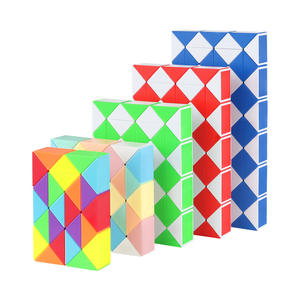 Opvouwbare regenboogkleurige magische liniaal DIY 3D kubus Multi-vorm opvouwbare fidget decompressie speelgoed magische kubus slangliniaal educatief speelgoed - Product Image 6