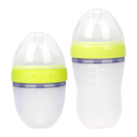 Biberon Nouveau-né en Silicone et PP à Large Col Anti-Coliques et de Sevrage du Lait Maternel