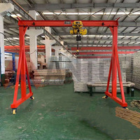 Grue portique électrique portable d'extérieur avec palan, capacité 10T, engrenage central, facile à déplacer pour usines, entrepôts, construction