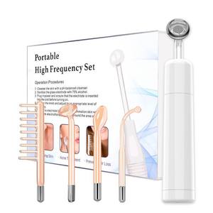 Miglior venditore 4 in 1 immagine di bacchetta ad alta frequenza cordless rosa viso collo massaggiatore per la pelle che stringe il doppio mento riduttore macchina - Product Image 6