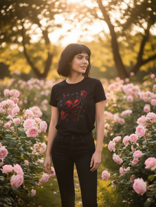 ฮาร์ทโรสเสื้อยืดพิมพ์ลายวินเทจผู้หญิงแขนสั้นคอกลมลำลองฤดูใบไม้ผลิฤดูร้อนแฟชั่นของขวัญ - Product Image 2