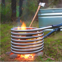 Kit de serpentin de chauffage en acier inoxydable pour bain à remous, spa extérieur et barbecue, compatible chauffage au bois