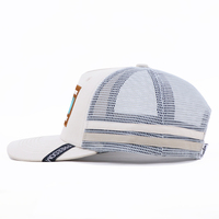 Casquette Trucker en Maille Personnalisée avec Logo Brodé du Fabricant, Haute Qualité, Deux Bandes Latérales, Visière Légèrement Courbée