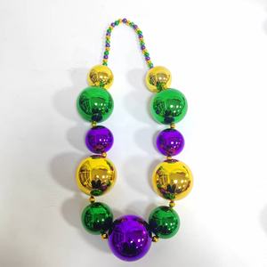 カーニバルやその他のパーティーデコレーション用のカスタマイズ可能な色のジャンボマルディグラビーズネックレス - Product Image 5