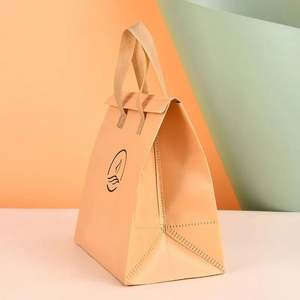 Bolsa Térmica de Color Sólido con Logotipo Imprimible, Bolsa de Embalaje para Bebidas y Café, Bolsa de Mano de Tela No Tejida - Product Image 4