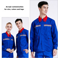 Haute qualité Profession anti statique huile station-service Cargo poches uniforme électricien haute visibilité vêtements de travail ensembles