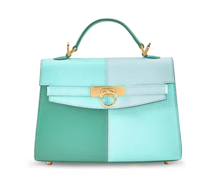 Bolso cuadrado de colores contrastantes a la moda, bolso clásico para mujer, bolso de mano de cuero PU para mujer - Product Image 4