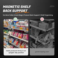 Support de présentation magnétique en L pour étagère, en PET transparent, pour magasin de détail