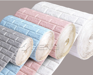 Papier peint adhésif en PVC à motifs géométriques 3D Wyc, ignifuge, anti-collision, panneau mural pour la décoration intérieure de la chambre - Product Image 3