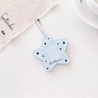 Porte-clés en plastique acrylique personnalisé, pendentif de dessin animé