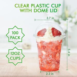 Premium <b>Plastic</b> Disposable Smoothie Take Away <b>Plastic</b> PET Cold <b>Drinking</b> <b>Cup</b> 12oz 16oz 32oz Custom - Product Image 4