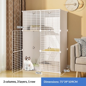 <strong>Large</strong> Cat Stainless Steel Cages Metal <strong>Kennel</strong> Folding Pet Cage Metal Chinchilla Cage - Product Image 6