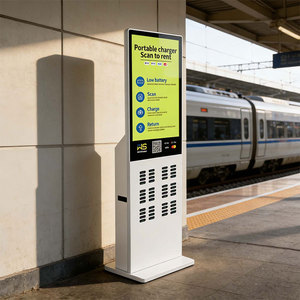 สถานีเช่าแบตเตอรี่สำรองแบบซ้อนได้ 48 ช่อง 15 วัตต์ แบตเตอรี่ลิเธียมโพลิเมอร์ สำหรับเช่าโทรศัพท์มือถือ - Product Image 2