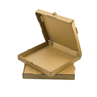 Boîte à pizza en carton ondulé brun personnalisée en gros, écologique, en matériaux recyclés, imperméable, imprimée et gaufrée avec logo