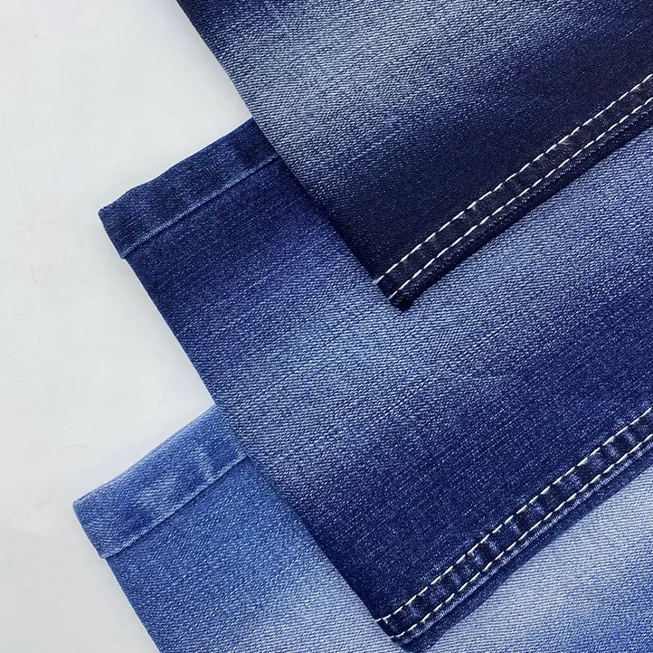 5290 fábrica por atacado de alta qualidade 10.8OZ azul escuro, azul cinza, preto 100% algodão sarja vertical bambu denim tecido