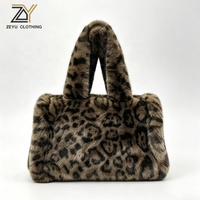 Zeyu Große Kapazität Leoparden-Kunstfell-Tragetasche Winter Warme Weiche Flauschige Damen Alltags-Plüsch-Handtasche Öko-Kunstfell-Handtasche ODM