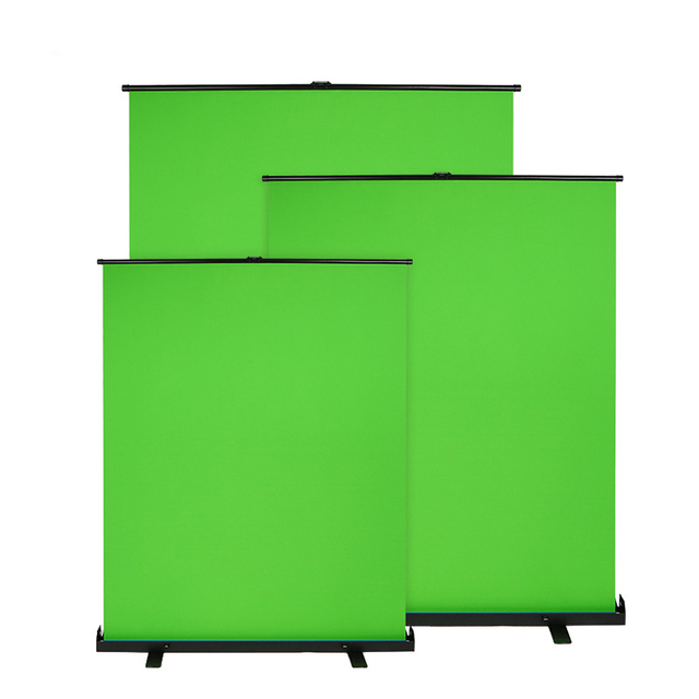 Portable 2.5*2.5M Foldable Collapsible Green Screen Photo Booth Props Photography Backdrop Roll-up Backgrounds