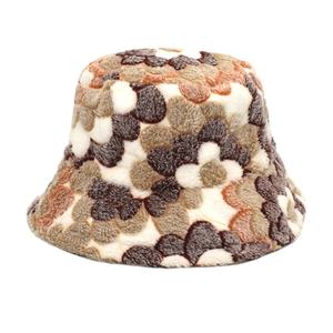 Fashion <b>Lady</b> Solid Thickened Soft Warm Fishing Cap Outdoor Vacation Flower Cap Faux Fluffy Furry Fur <b>Winter</b> Bucket <b>Hat</b> for Women - Product Image 4
