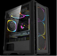 Nouveau Boîtier PC de Bureau Gaming E-sports en Verre Trempé Anti-Poussière à Corps Large, Design Cartoon, Origine Chine