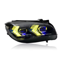 Feux de jour à double couleur SJC pour BMW X1 E84 2010-2015, mise à niveau des feux de jour, projecteur modifié, phare avant jaune/blanc