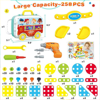 Jeu de blocs de construction pour enfants Puzzle intellectuel Apprendre Train École Éducation Maison Boîte portable suspendue Jeu interactif Ensemble Jouets